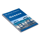 バケーションプランナーギリシャ青カスタマイズ可能 ノートブック (右側)