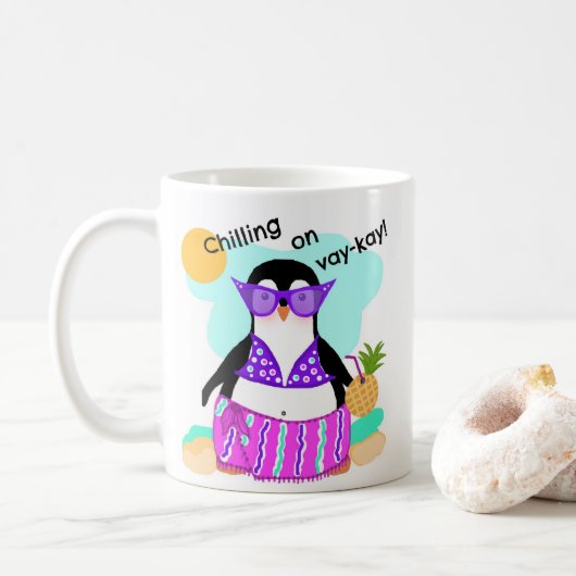 バケーションペンギンMUG コーヒーマグカップ (ドーナツ)