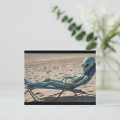 バケーションホリデーエイリアンのビーチ ポストカード (スタンド正面)