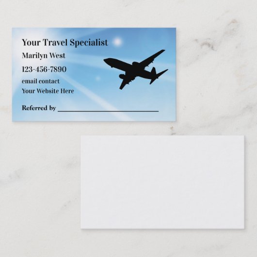 バケーションホリデートラベルスペシャリスト名刺 名刺 (正面/裏面)