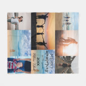 バケーションメモリーズクリスマスプレゼント フリースブランケット (正面(横))