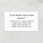 バケーションモダンレンタルカスタムロゴ 名刺 (裏面)