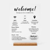 バケーションモダンレンタルハウスウェルカムサイン アクリルサイン (正面)