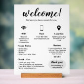 バケーションモダンレンタルハウスウェルカムサイン アクリルサイン (ニュートラル)