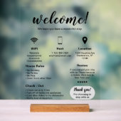バケーションモダンレンタルハウスウェルカムサイン アクリルサイン (ニュートラル)
