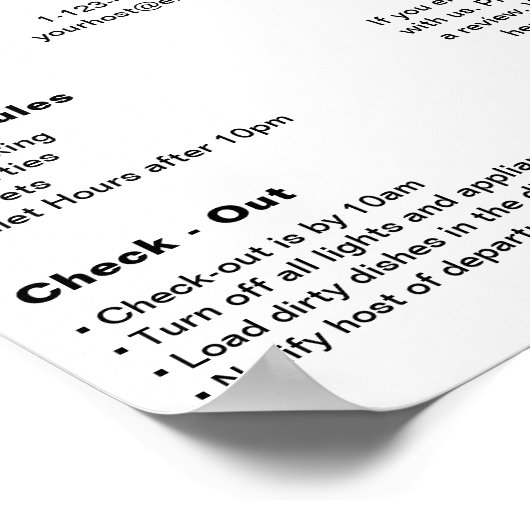 バケーションモダンレンタルハウスウェルカムポスター ポスター (角)