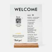 バケーションモダンレンタルハウスウェルカム アクリルサイン (正面)