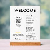 バケーションモダンレンタルハウスウェルカム アクリルサイン (ニュートラル)