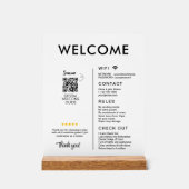 バケーションモダンレンタルハウスウェルカム アクリルサイン (正面)