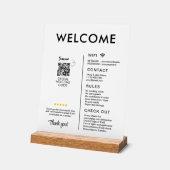 バケーションモダンレンタルハウスウェルカム アクリルサイン (傾斜)