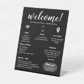 バケーションモダンレンタルハウスウェルカム 台座サイン (正面)