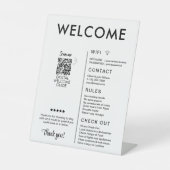 バケーションモダンレンタルハウスウェルカム 台座サイン (正面)