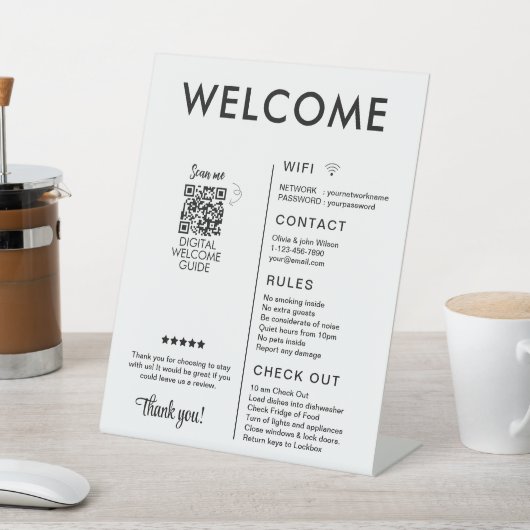 バケーションモダンレンタルハウスウェルカム 台座サイン (インサイチュ)