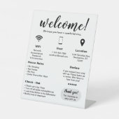 バケーションモダンレンタルハウスウェルカム 台座サイン (正面)