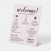 バケーションモダンレンタルハウスウェルカム 台座サイン (正面)