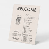 バケーションモダンレンタルハウスウェルカム 台座サイン (正面)