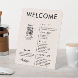 バケーションモダンレンタルハウスウェルカム 台座サイン