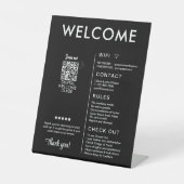 バケーションモダンレンタルハウスウェルカム 台座サイン (正面)