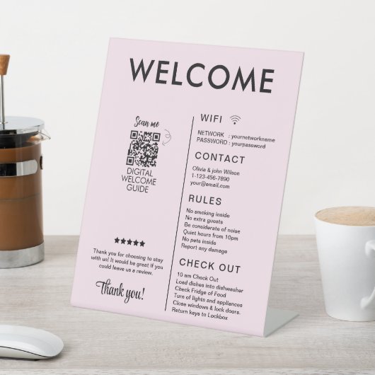 バケーションモダンレンタルハウスウェルカム 台座サイン (インサイチュ)