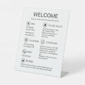 バケーションモダンレンタルホワイトゲスト情報 台座サイン (正面)