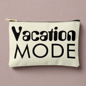 バケーションモードニュートラルブラックはっきりしたタイポグラフィ アクセサリーポーチ