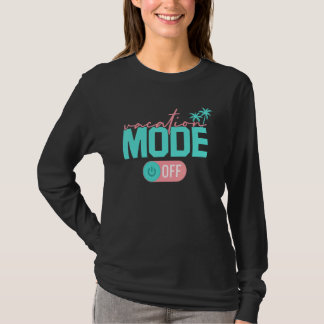 バケーションモードファミリーサマーバケーションビーチパームT Tシャツ