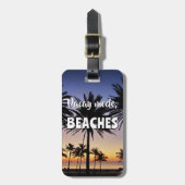 バケーションモード、ビーチラゲージタグ ラゲッジタグ (正面縦)