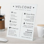 バケーションレンタルウェルカムゲストハウスルールサイン 台座サイン (インサイチュ)