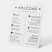 バケーションレンタルウェルカムゲストハウスルールサイン 台座サイン (正面)