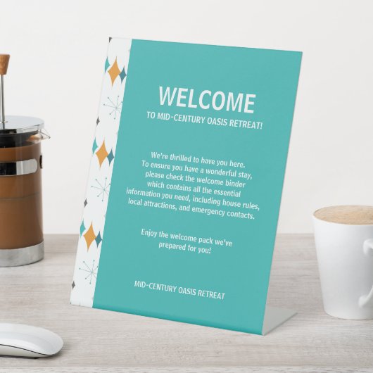 バケーションレンタルウェルカムゲストレトロスターバスト 台座サイン (インサイチュ)