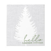 バケーションレンタルキャビンAirbnbツリーウィーヴンググレー ノートパッド (正面)