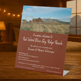 バケーションレンタルゲストウェルカム&WIFI-カスタムPhoto 台座サイン