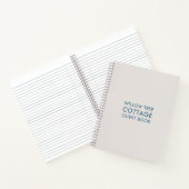 バケーションレンタルゲストフィーシンプルドバックStone & Blue ノートブック (内部)