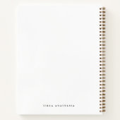 バケーションレンタルゲストフィードバックエレガントホワイトフォト ノートブック (裏面)