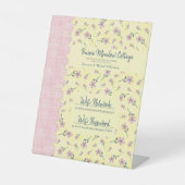 バケーションレンタルゲストWIFIパスワードヴィンテージフローラ 台座サイン (正面)