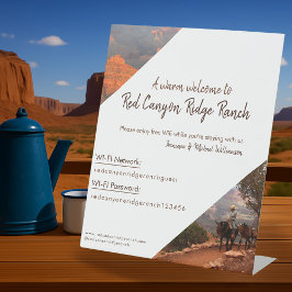 バケーションレンタルゲストWIFI & Welcome-カスタムPhoto 台座サイン