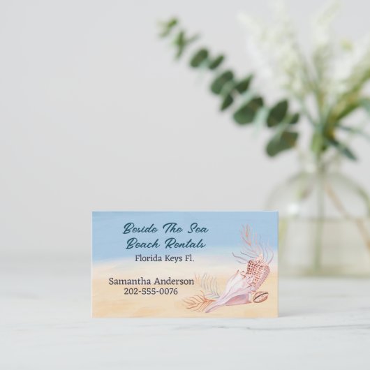 バケーションレンタルビーチシーシェル 名刺 (スタンド正面)