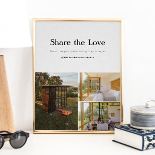 バケーションレンタルホームソーシャルメディアサイン ポスター