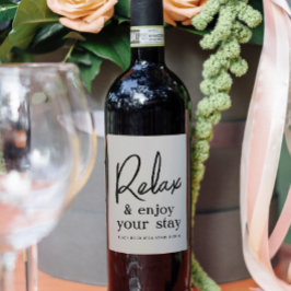 バケーションレンタルホームワインサンキューギフトラベル ワインラベル