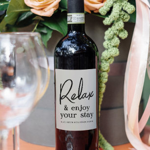 バケーションレンタルホームワインサンキューギフトラベル ワインラベル