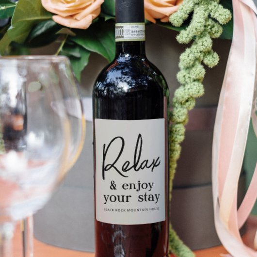 バケーションレンタルホームワインサンキューギフトラベル ワインラベル