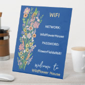 バケーションレンタル WiFi パスワード 花 手描き 台座サイン (インサイチュ)