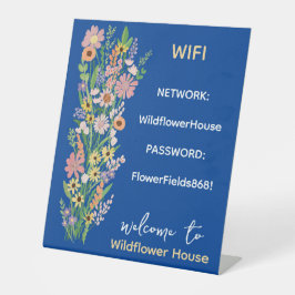 バケーションレンタル WiFi パスワード 花 手描き 台座サイン