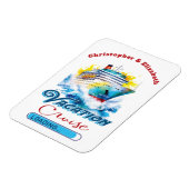 バケーションロおもしろいーディングクルーズモノグラム船ドア マグネット (左側)