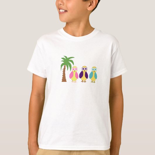 バケーション中のフクロウ Tシャツ (正面)
