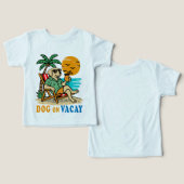 バケーション中の面白い犬Tシャツ | かわいい夏 (デザイン正面&裏面)