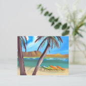 バケーション海とパームツリーズ |保のTouch ポストカード (スタンド正面)