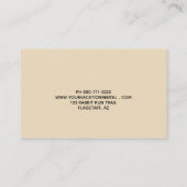 バケーション素朴レンタルカスタム写真テンプレート 名刺 (裏面)