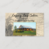 バケーション素朴レンタルカスタム写真テンプレート 名刺 (正面)