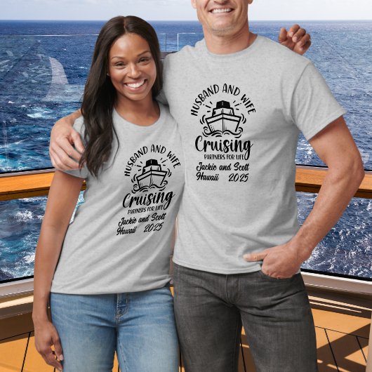 バケーション記念クルーズグレー オーダーメイド Tシャツ